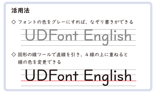 Wordで4線の上に文字を重ねるにはどうしたらいいですか Ud Digikyo Writing Latin Biz